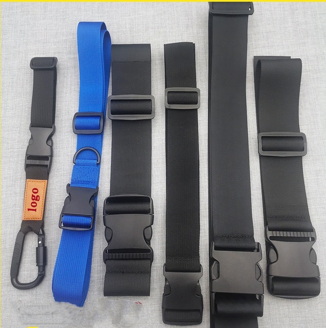 Manufacturer Wholesale In-Stock Black Nylon Camera Straps Long Adjustable Portable Luggage Belt Strap Bag Custom Small Quantity