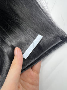 Popular <span class=keywords><strong>Express</strong></span> Weft Genius 100% Extensión de cabello humano Remy virgen Cabello chino Natural Negro Invisible Cinta larga de trama Cinta larga - Product Image 3