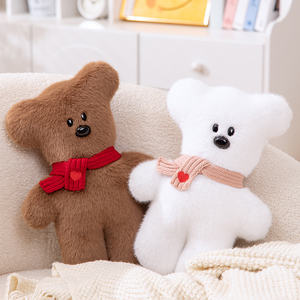 Nueva llegada dibujos animados Kawaii marrón cabeza torcida oso de peluche muñeco de peluche Animal de peluche regalo de fiesta para niños muñeco de oso torcido suave - Product Image 2
