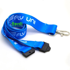 Giá rẻ tùy chỉnh thực hiện Vải Jacquard Nylon dệt dây đeo cổ dày dây đeo với hai lớp logo ID chủ thẻ Polyester dây buộc - Product Image 4