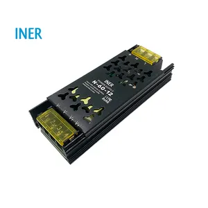 Pabrik Pabrik INER N-60-12 CE FCC EMC Tegangan Konstan AC Ke DC IP20 Aluminium Dalam Ruangan 60W Suplai Daya LED 12V 5A Slim