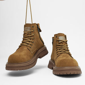 Botas de Trabajo de Cuero Impermeables para Hombre, Botas de Trabajo de Tobillo de Cuero, Botas Cómodas de Cuero - Product Image 5