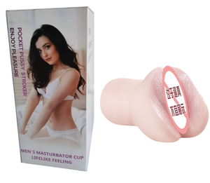Masturbador Vaginal Realista <span class=keywords><strong>para</strong></span> Hombres, Vagina de Bolsillo de TPE Suave, Tamaño Real, Doble Canal, Textura de Piel Realista, Juguete Sexual - Product Image 3