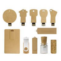 Unidad flash USB de papel reciclado, pendrive en forma de COGO, 16 G32 32 G64 GB 128GB