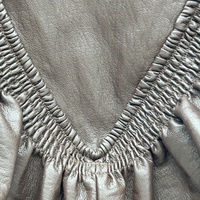 Veste en cuir marron foncé sans manches, veste en cuir avec épaules à volants, un choix parfait pour les tenues décontractées