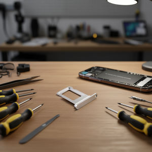 Bandeja para tarjeta SIM para iPhone 12 Pro 12 Pro Max, repuesto plateado - Product Image 3