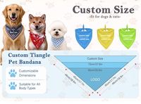 Bandana pour chien personnalisée en coton biologique pur, ultra doux, respirant, hypoallergénique, pour peaux sensibles, forme triangulaire