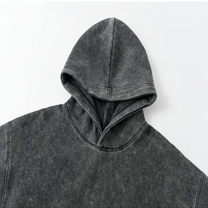 เสื้อฮู้ดผู้ชายสไตล์วินเทจฟอกสีกรดเสื้อสเวตเชิ้ตมีฮู้ดทรงหลวมแบบไล่ระดับสีผ้าคอตตอนทันสมัยเสื้อลำลองเสื้อสตรีทแวร์มีฮู้ด - Product Image 1