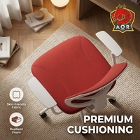 Chaise de bureau ergonomique intégrée AOR en maille moderne, pivotante, hauteur réglable, accoudoirs fixes en PP, pour usage commercial et salon