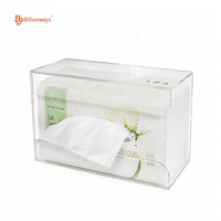 Boîte à mouchoirs murale moderne en acrylique personnalisée, installation sans perçage, support transparent pour mouchoirs en papier pour salle de bain, cuisine, maison