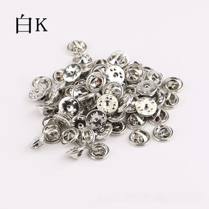 Botones Redondos de Metal, Chapados en Hierro, Oro, Negro, Plata, Oro Rosa, Bronce Antiguo, para Ropa, Accesorios, Joyería, Manualidades, 10 mm - Product Image 2