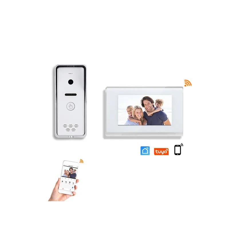 Bestseller Design 7 Zoll Tuya Smart Wifi Schalter 2 Draht Bus Video Tür Telefon für Villa