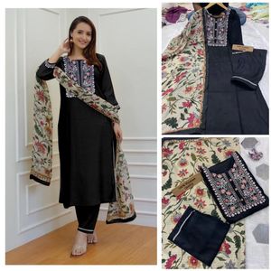 Directo de fábrica de suministro de diseñador de 3 piezas Kurti Pant Dupatta para bodas y festivales desgaste de la India Export - Product Image 6