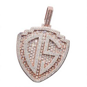 Collar de Plata de Ley 925 para Hombre, Estilo Hip Hop, con Moissanita, Bañado en Rodio, Colgante con Diseño de Corona - Product Image 1