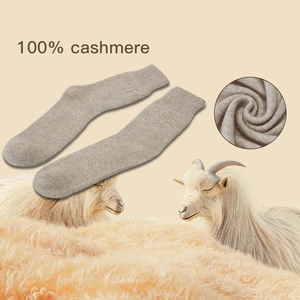 Ladies <b>Winter</b> Warmest Ribbed 100% Pure Cashmere Blend Merino Wool Bed Sleeping Lounge <b>Socks</b> for Women Adults High Quality - Product Image 4