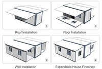 Maisons conteneurs extensibles de 20 pieds en Chine à vendre – Maisons modulaires préfabriquées avec plans de chambre et atelier, économie d'énergie, durée de vie de 25 ans