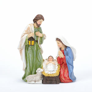 Escena de Natividad de la Sagrada Familia, Hecha a Mano, Personalizable, Estilo Clásico, Decoración Navideña, Regalo, Decoración para el Hogar - Product Image 1