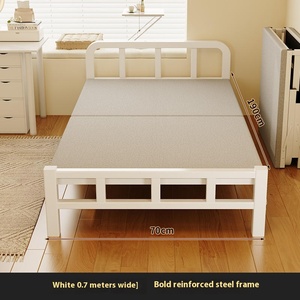 Moderno portatile 1.2 metri singolo doppio letto pieghevole in ferro metallo Design semplice per il piccolo adulto piatto duro pranzo per la famiglia - Product Image 6