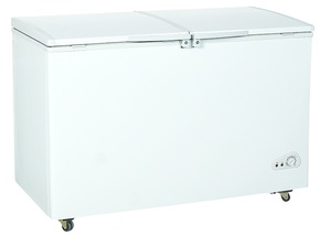 Cerradura de manija de puerta de vidrio abierta superior de 525L, el mejor congelador de pecho profundo Horizontal eléctrico de dos puertas para el hogar barato para uso comercial - Product Image 3