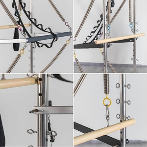 Machine de Pilates Reformer classique en alliage d'aluminium avec cadre de tour stable et chariot de grande taille sur rail silencieux pour salle de Pilates - Product Image 6