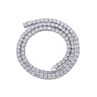 Fermoir à ressort CZ Tennis Chaîne 3mm 4mm 5mm 6mm Laiton Hip Hop Bling Collier Glacé Bijoux