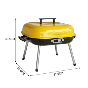 เตาบาร์บีคิวแบบพกพาสำหรับตั้งแคมป์กลางแจ้ง รูปทรงสี่เหลี่ยม ใช้ถ่าน - Product Image 2