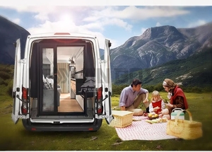 Modular Camper Van Box Insert con ducha Movel Campervan <span class=keywords><strong>Com</strong></span> Fogo Módulos prefabricados para campistas Kit de conversión de inodoro - Product Image 4