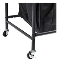 Trieur de linge portable sur roulettes avec barre de suspension en acier