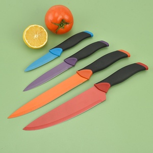 6 Pieces Stainless Steel Chefs <b>Knives</b> <b>Set</b> Nonstick Coated <b>Sharp</b> <b>Knife</b> <b>Set</b> Peeler Kitchen <b>Knife</b> for Cutting Meat Fruit - Product Image 4