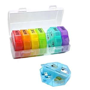 High Quality Factory Direct Selling New Product 7 Day 28 Grids Colorful Health Organize Pill Box for Pill Storage