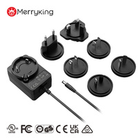 Transformador de Corriente Universal de Montaje en Pared 12V 2A con Enchufes Intercambiables Tipo A/G/F/I para Aplicaciones Mundiales