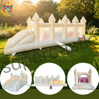 Parcours d'obstacles gonflable commercial SuperCastle pour intérieur/extérieur, toboggan et jeux de saut pour 6 personnes en PVC – Vente en gros