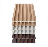 Panneau mural en composite bois-plastique (WPC) à installation facile et durable, panneau mural cannelé pour la décoration intérieure