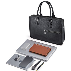 Sac à main pour <span class=keywords><strong>homme</strong></span> WilliamPOLO <span class=keywords><strong>en</strong></span> <span class=keywords><strong>cuir</strong></span> de vache véritable, sac messager haut de gamme, grand format, style souple, pour <span class=keywords><strong>ordinateur</strong></span> portable, imperméable - Product Image 4