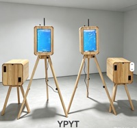 Cadre photo double face en bois avec support stable |   Studio de photographie pour fêtes de mariage