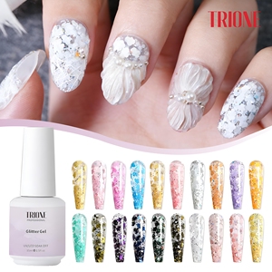 Esmalte de Uñas en Gel UV TRIONE con Purpurina en Forma de Corazón, Lentejuelas, Esmalte Francés, <span class=keywords><strong>Esmaltes</strong></span> en Gel de Larga Duración, Marca Privada OEM, Calidad de Salón - Product Image 6