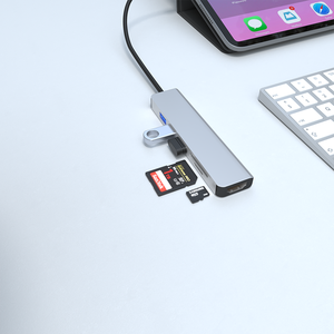Hub USB 3.0 haute vitesse 6-en-1 avec adaptateur de charge PD en aluminium type-c vers HDTV MI pour <span class=keywords><strong>Macbook</strong></span> <span class=keywords><strong>Dock</strong></span> - Product Image 6