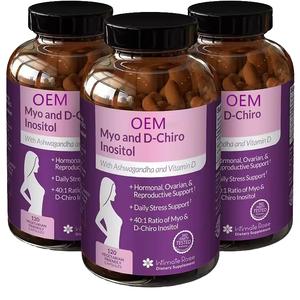 Suplementos Herbales de Marca Privada OEM ODM <span class=keywords><strong>para</strong></span> Hombres con Folato, <span class=keywords><strong>Vitamina</strong></span> D3, Mioinositol, <span class=keywords><strong>D</strong></span>-Chiro, Antioxidante, 60 Cápsulas/Botella - Product Image 4