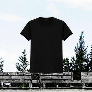 Camiseta Negra para Hombre, Cuello Redondo, Manga Corta, Corte Regular, 100% Algodón Jersey, Ropa Casual - Product Image 3
