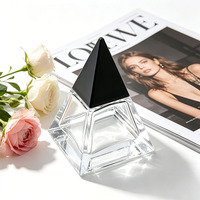 Flacon de parfum pyramidal transparent 30ml 50ml 100ml, flacon vide personnalisé pour femme, impression sérigraphique, flacon de parfum premium unique