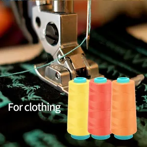 Industrial 40/2 50/2 máquina overlock hilo de poliéster hilado hilos de coser en bruto al por mayor precio de hilo para coser