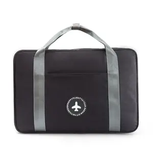negro correa de equipaje bolsa Suppliers-Artículos personales de la aerolínea llevar en bolsos de mano de viaje con manga de equipaje, correa de hombro negra zapatos compartimiento bolsa de equipaje