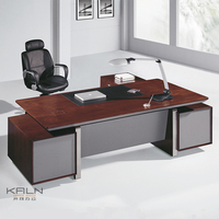 Meilleur prix Bureau de direction moderne en placage MDF durable Ergonomique Montage facile Garantie de 6 ans Écologique