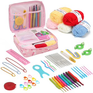 Kit de Ganchillo para Principiantes JP, Juego de Hilos de Plástico, Agujas de 3 mm, Herramientas de Medición, Bolsa Portátil con Diseño de Unicornio, Suministros para Manualidades DIY - Product Image 6