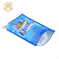 Sacs en plastique à bec verseur personnalisés avec logo imprimé, 500 ml, 1 L, 2 L, pour le remplissage de liquides de nettoyage, de lotion corporelle, de toner, de détergent
