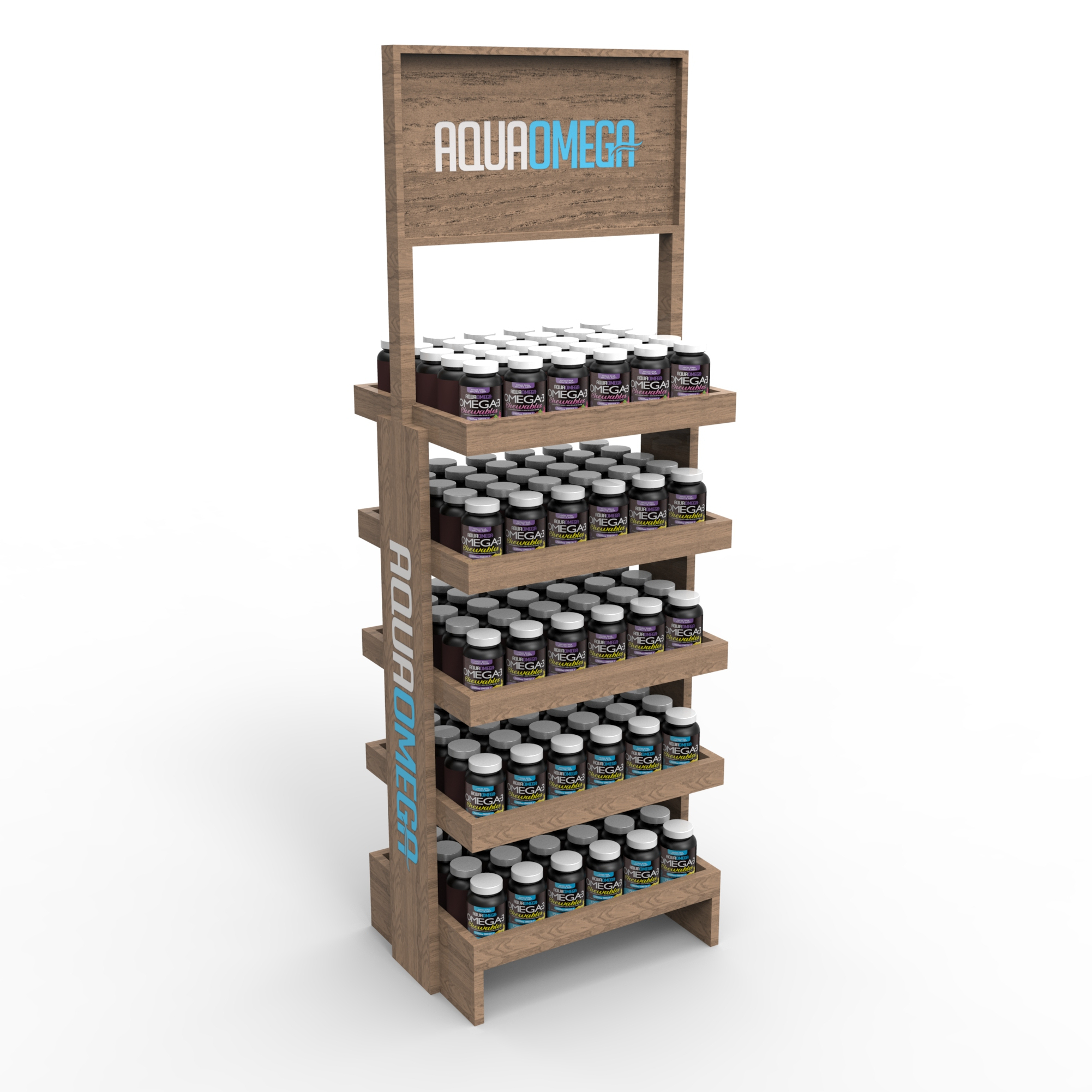 New Arrival Wood Display Stand Bottle Display Rack for Healthcare Products