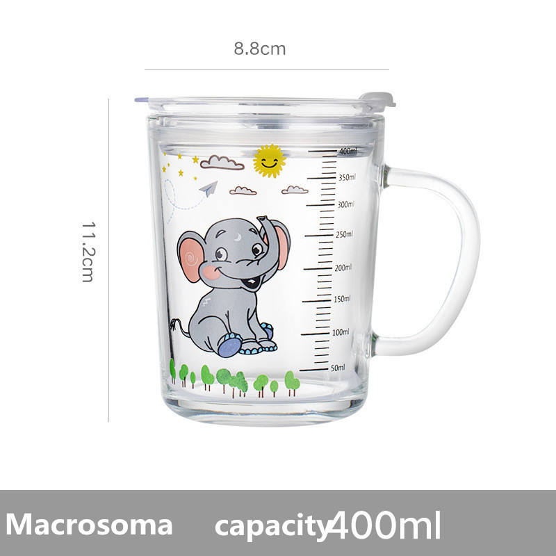 Grey elephant + silicone straw