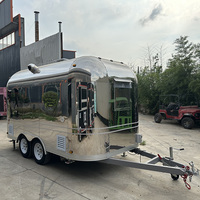 Camion de vente de café et de glaces, café mobile, snack-bar, stand de jus, chariot de restauration mobile, remorque alimentaire mobile