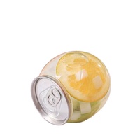 Boîte en PET transparente de 200 ml (7 oz) en forme de boule pour vin léger, boîte en plastique à ouverture facile pour cocktails