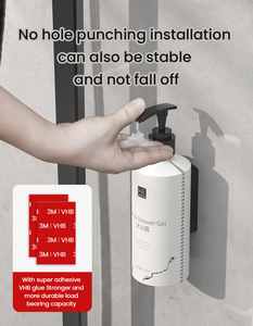AOLQ all'ingrosso ABS Non-foratura a parete Dispenser di sapone staffa per <span class=keywords><strong>Shampoo</strong></span> Gel <span class=keywords><strong>doccia</strong></span> B staffa Hotel <span class=keywords><strong>porta</strong></span> bottiglia - Product Image 3